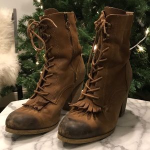 Ralph Lauren Leather “Distressed Boots”